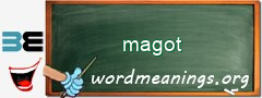 WordMeaning blackboard for magot